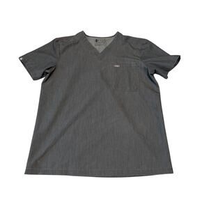FIGS Men’s Leon™ Three-Pocket Scrub Top Size Medium Graphite PO# 1404